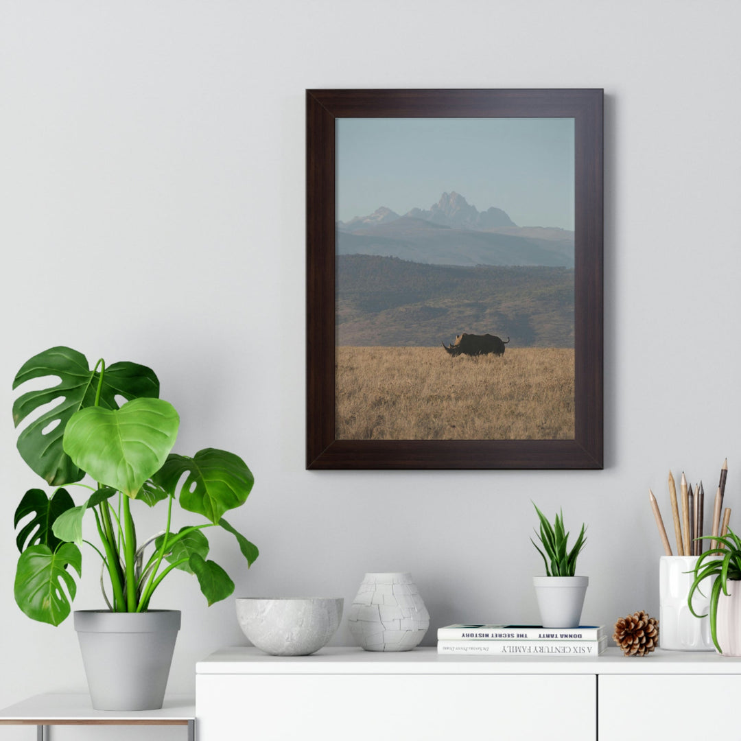 Mt. Kenya and The Bull - Framed Print - Visiting This World