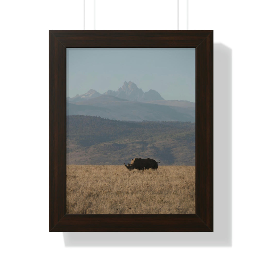 Mt. Kenya and The Bull - Framed Print - Visiting This World