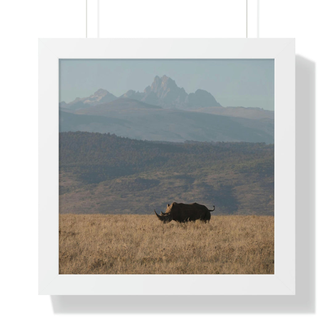 Mt. Kenya and The Bull - Framed Print - Visiting This World