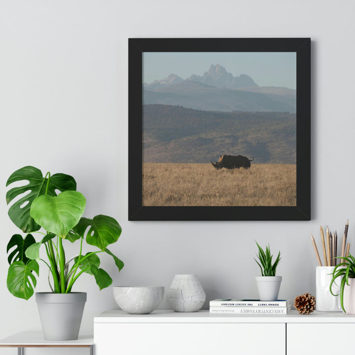 Mt. Kenya and The Bull - Framed Print - Visiting This World