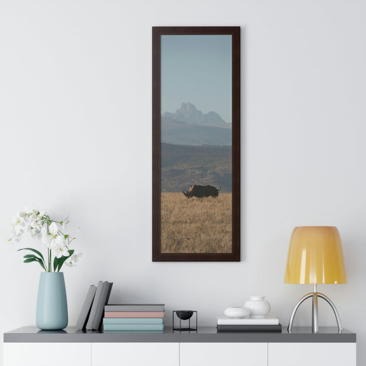 Mt. Kenya and The Bull - Framed Print - Visiting This World