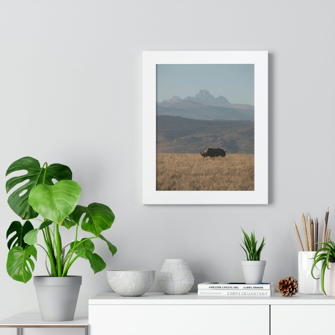 Mt. Kenya and The Bull - Framed Print - Visiting This World