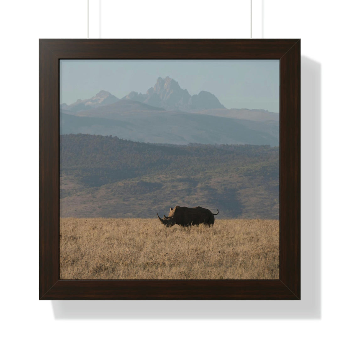 Mt. Kenya and The Bull - Framed Print - Visiting This World