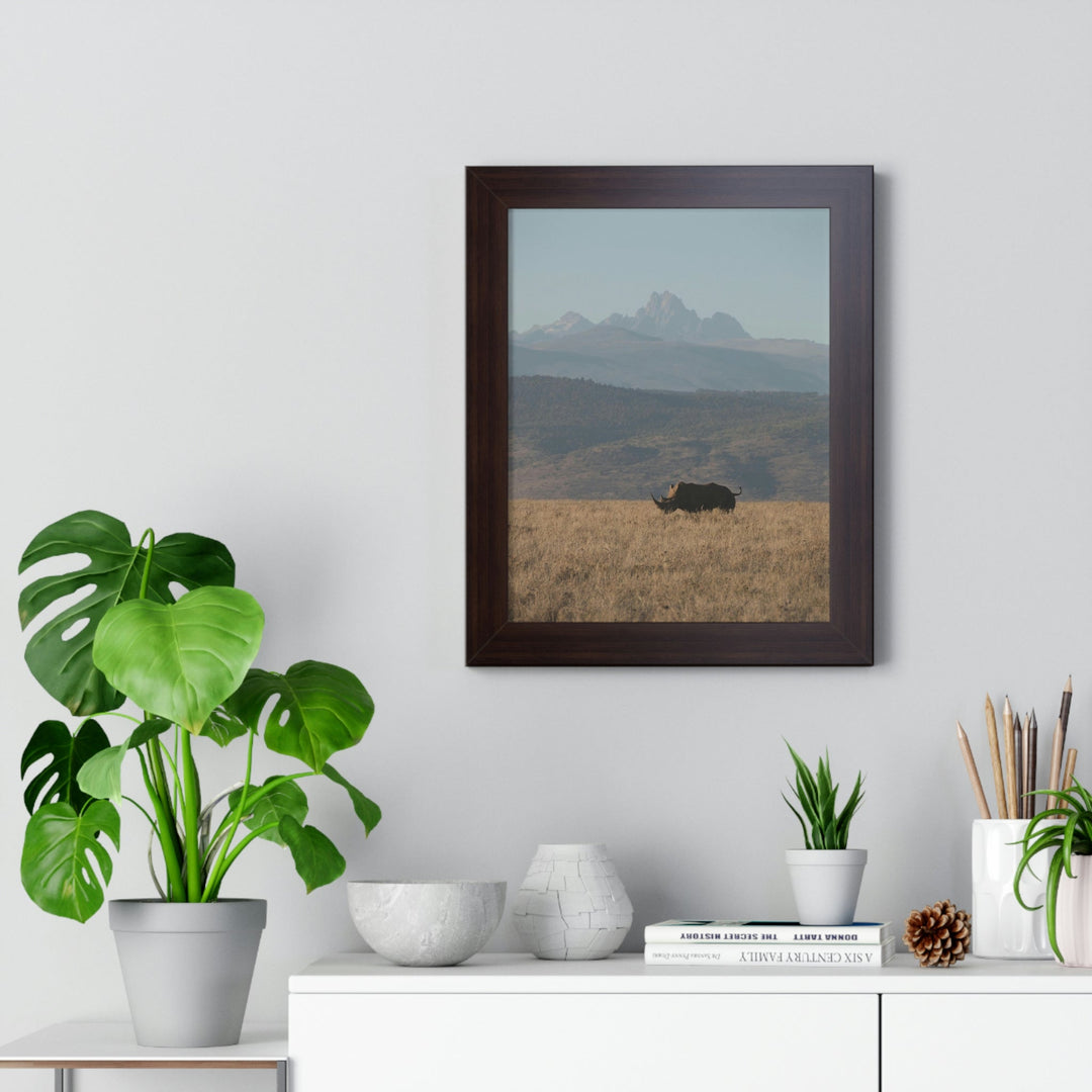 Mt. Kenya and The Bull - Framed Print - Visiting This World