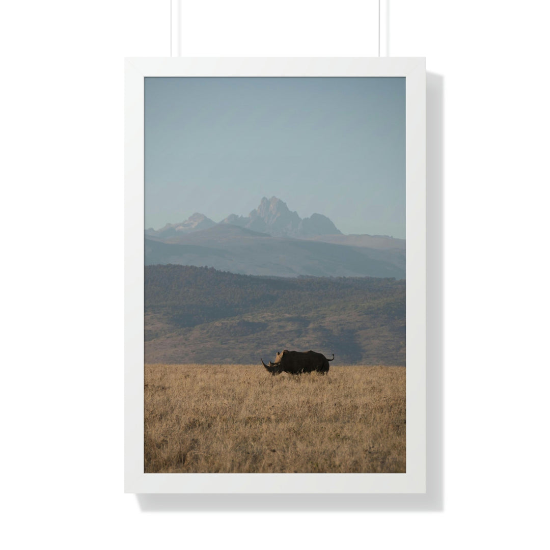 Mt. Kenya and The Bull - Framed Print - Visiting This World