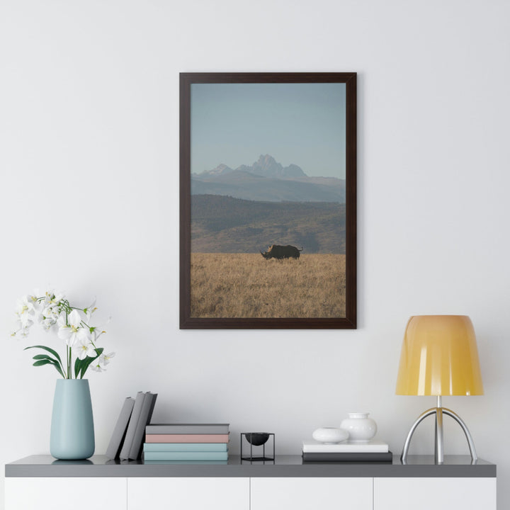 Mt. Kenya and The Bull - Framed Print - Visiting This World