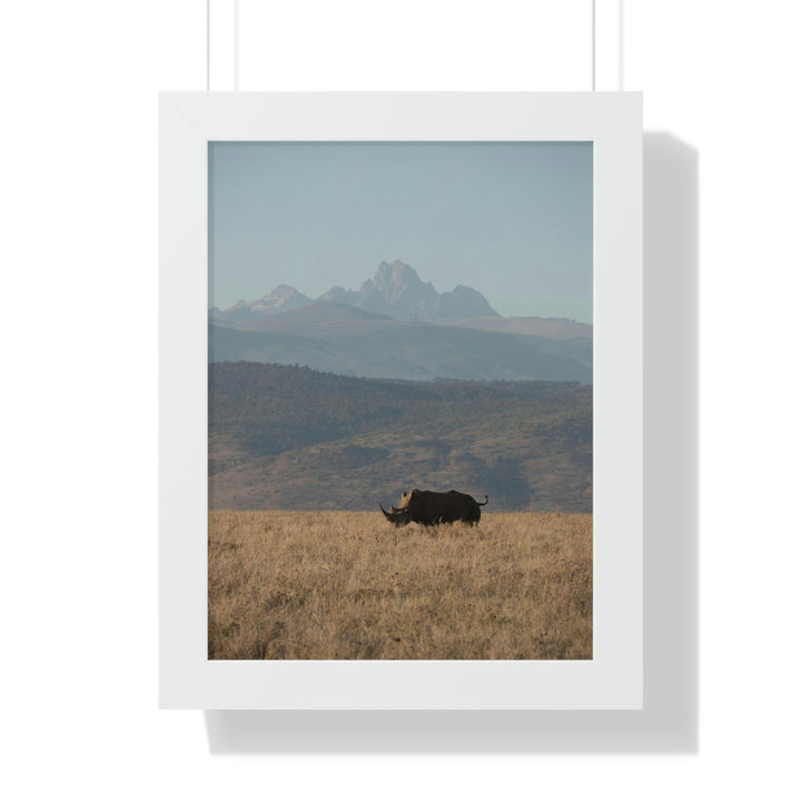 Mt. Kenya and The Bull - Framed Print - Visiting This World