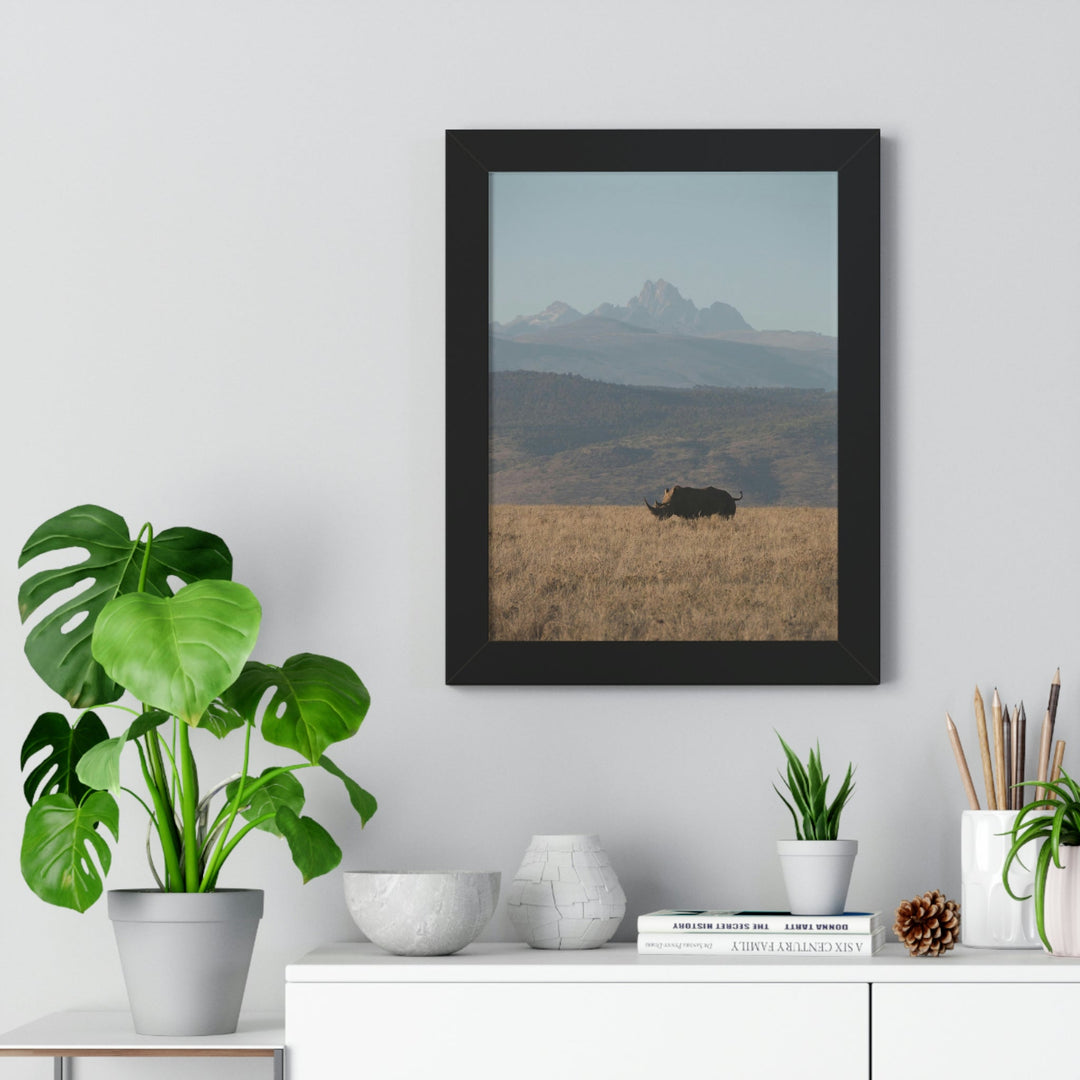 Mt. Kenya and The Bull - Framed Print - Visiting This World