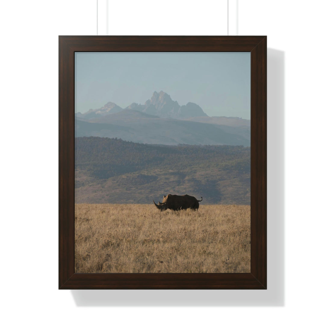 Mt. Kenya and The Bull - Framed Print - Visiting This World