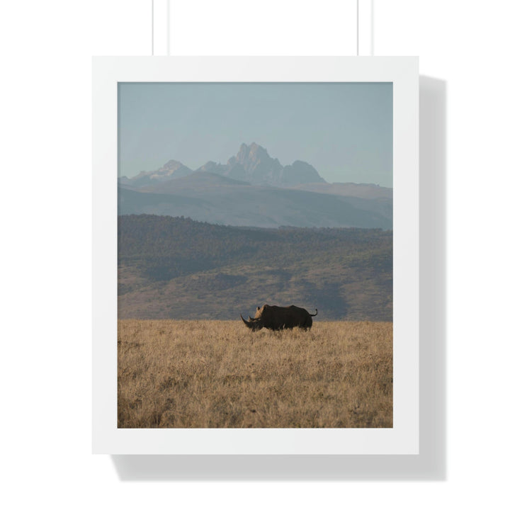 Mt. Kenya and The Bull - Framed Print - Visiting This World