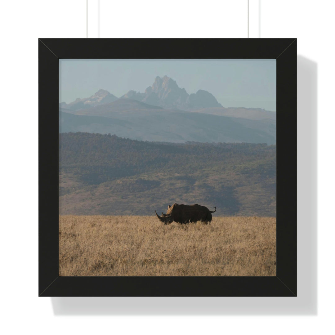 Mt. Kenya and The Bull - Framed Print - Visiting This World