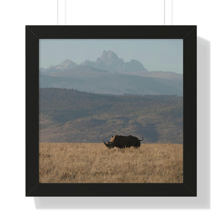 Mt. Kenya and The Bull - Framed Print - Visiting This World