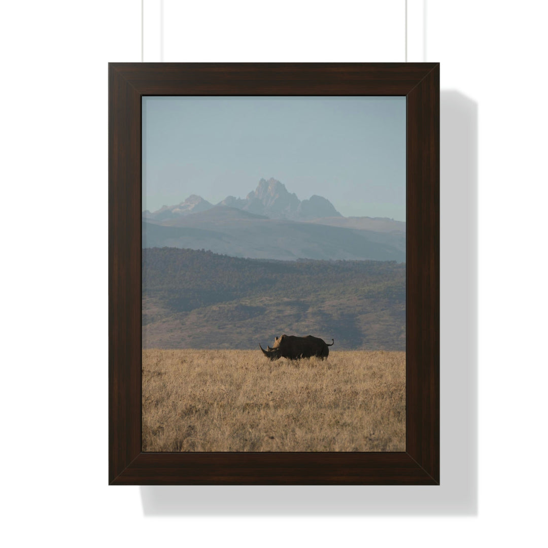 Mt. Kenya and The Bull - Framed Print - Visiting This World