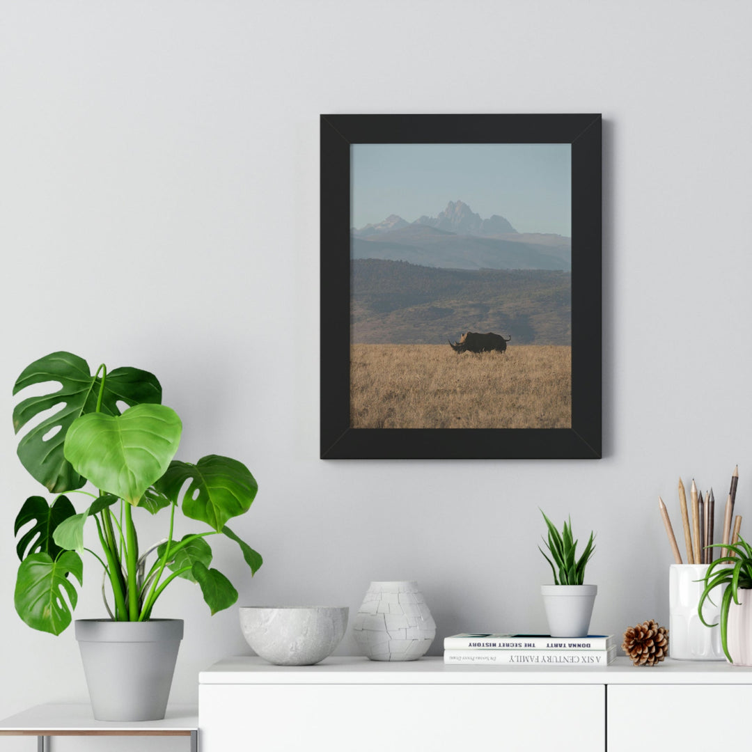 Mt. Kenya and The Bull - Framed Print - Visiting This World