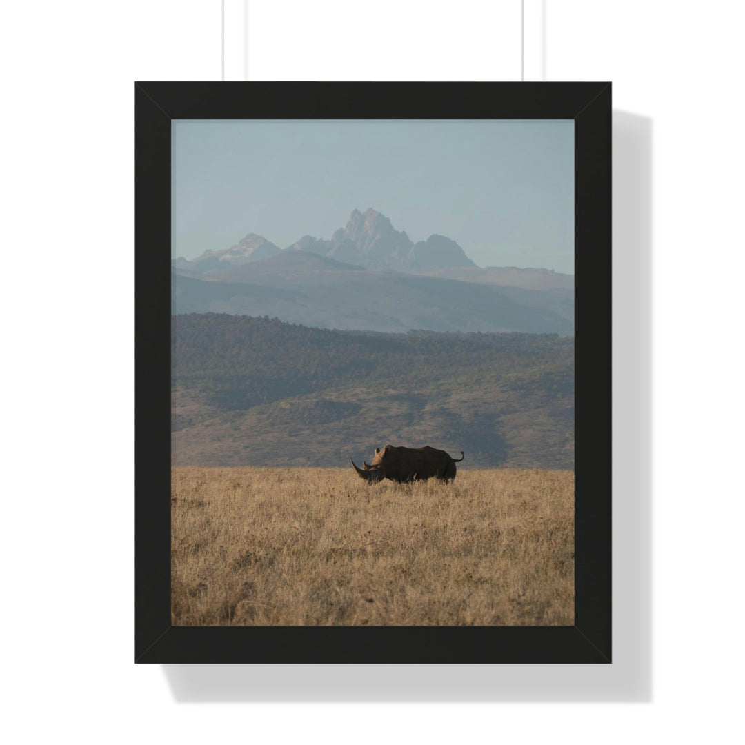 Mt. Kenya and The Bull - Framed Print - Visiting This World