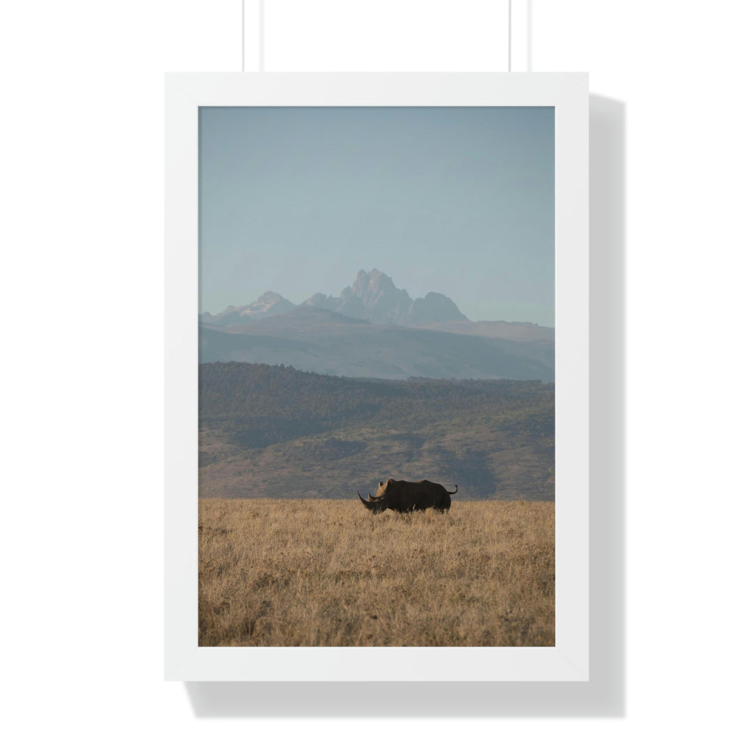 Mt. Kenya and The Bull - Framed Print - Visiting This World