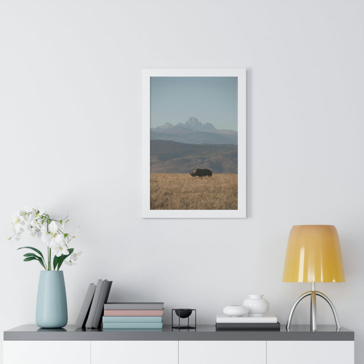 Mt. Kenya and The Bull - Framed Print - Visiting This World