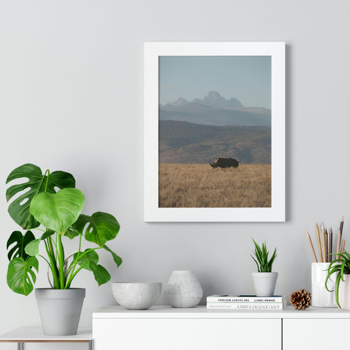 Mt. Kenya and The Bull - Framed Print - Visiting This World