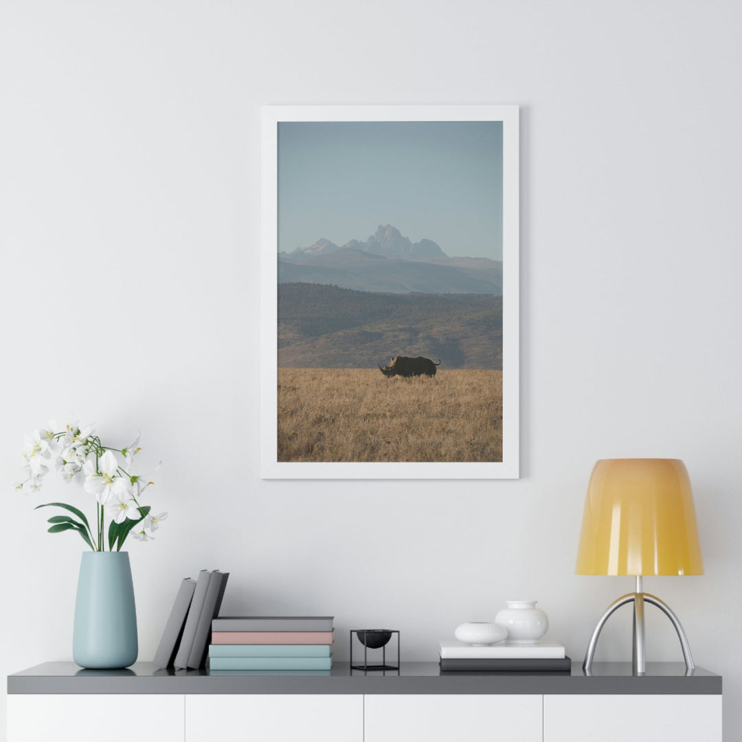 Mt. Kenya and The Bull - Framed Print - Visiting This World