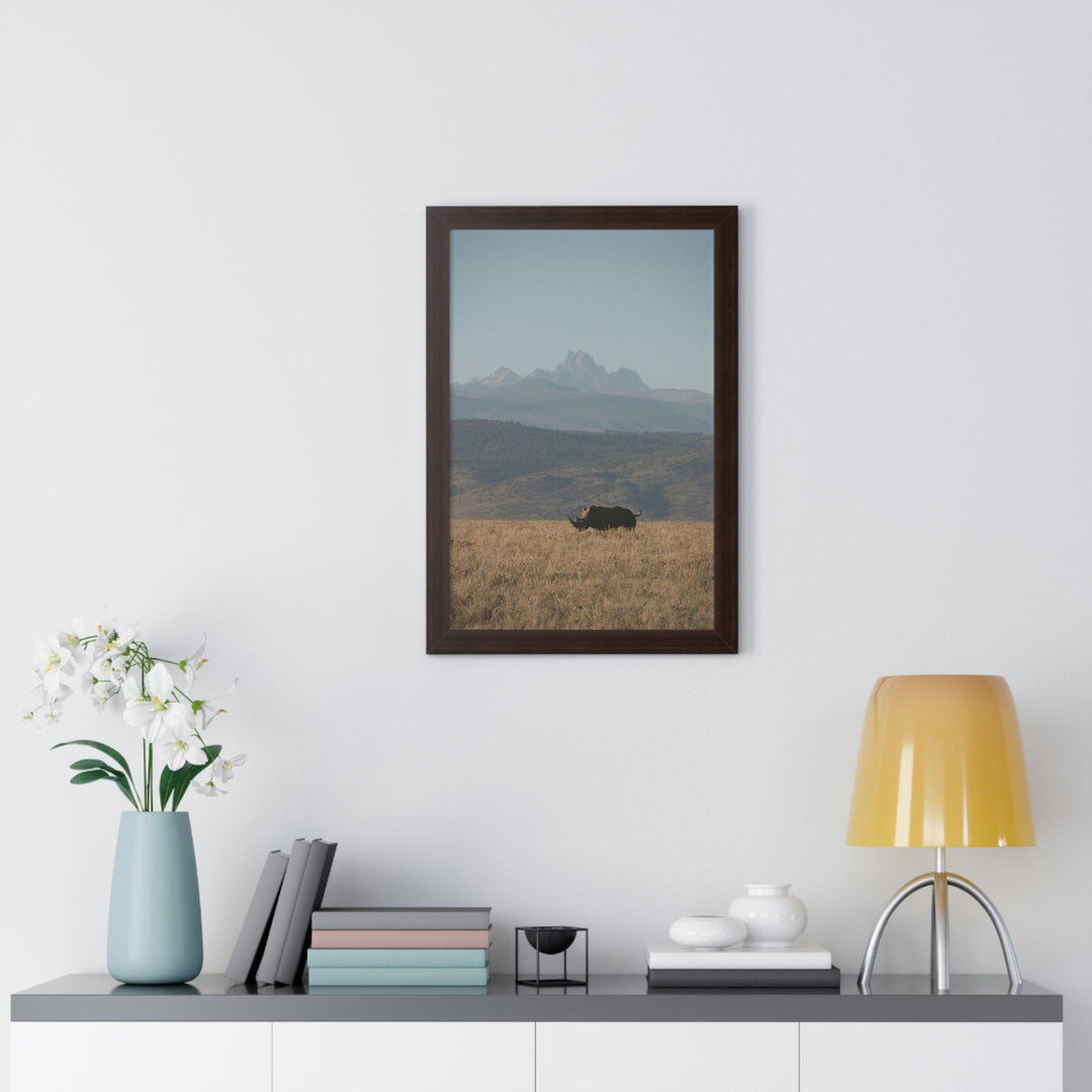 Mt. Kenya and The Bull - Framed Print - Visiting This World