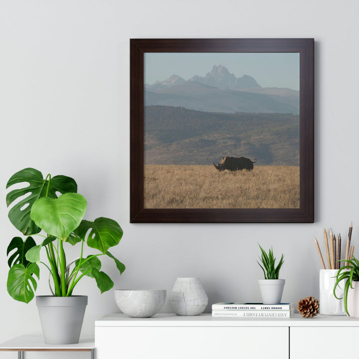 Mt. Kenya and The Bull - Framed Print - Visiting This World