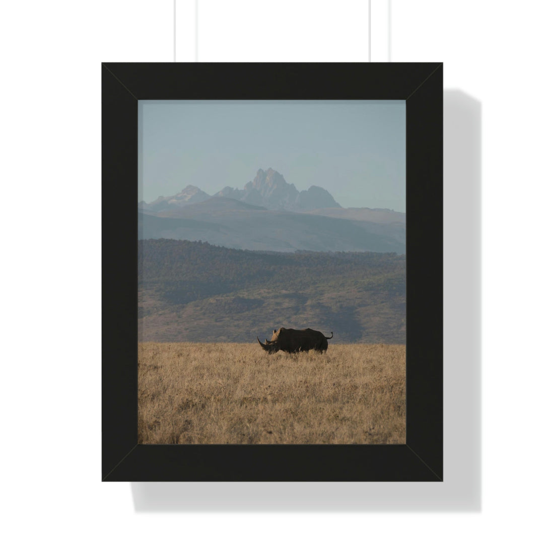 Mt. Kenya and The Bull - Framed Print - Visiting This World