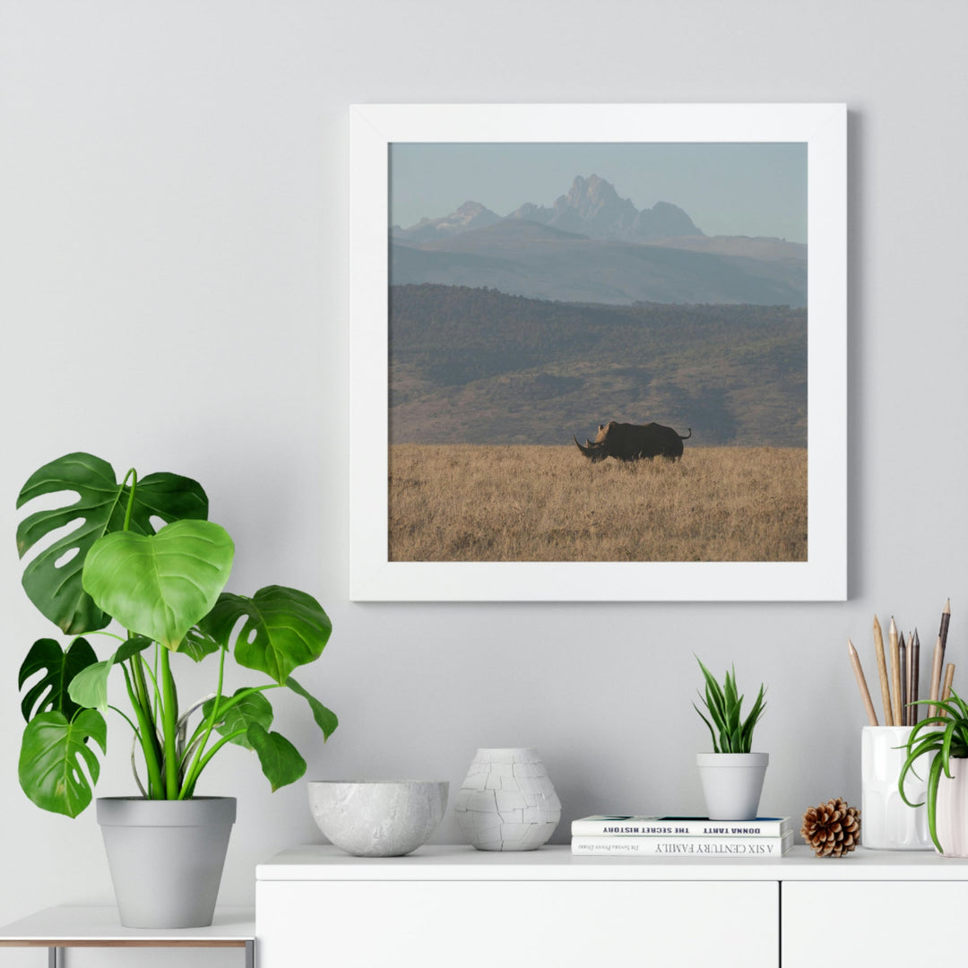 Mt. Kenya and The Bull - Framed Print - Visiting This World