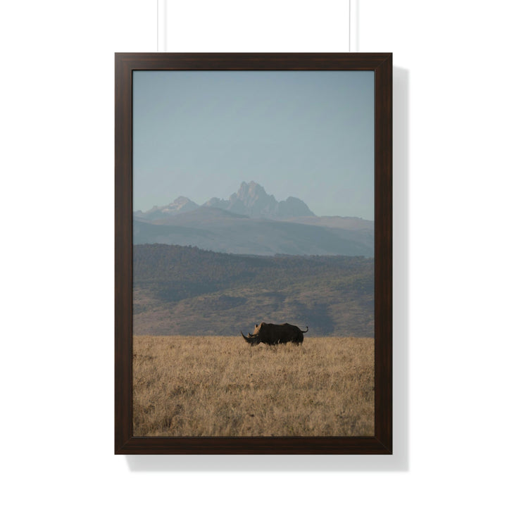 Mt. Kenya and The Bull - Framed Print - Visiting This World