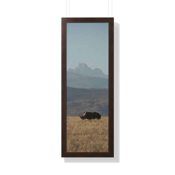 Mt. Kenya and The Bull - Framed Print - Visiting This World