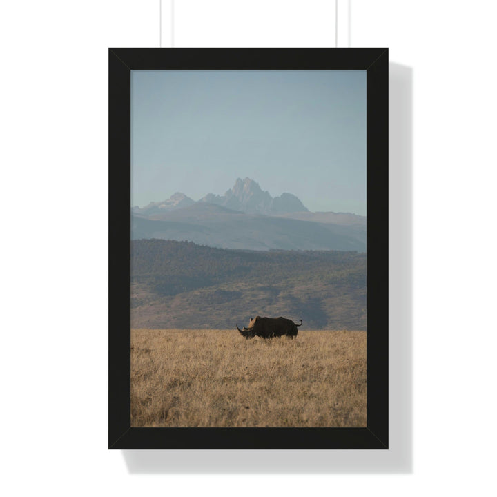 Mt. Kenya and The Bull - Framed Print - Visiting This World