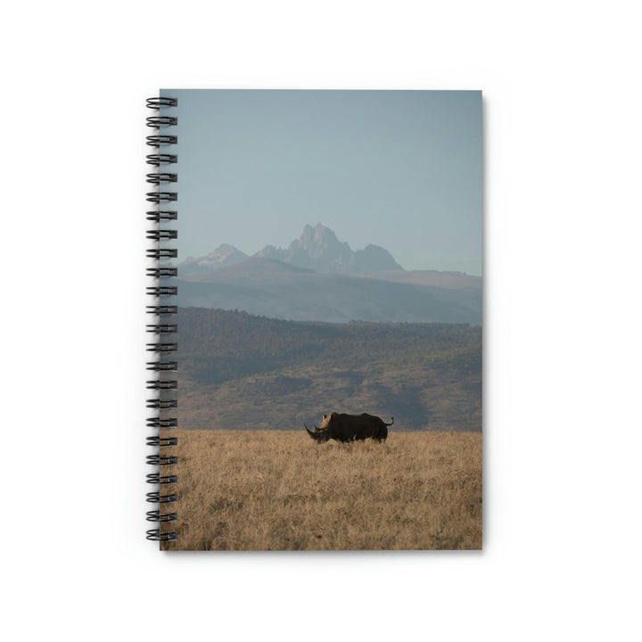 Mt. Kenya and The Bull - Spiral Ruled Line Notebook - Visiting This World