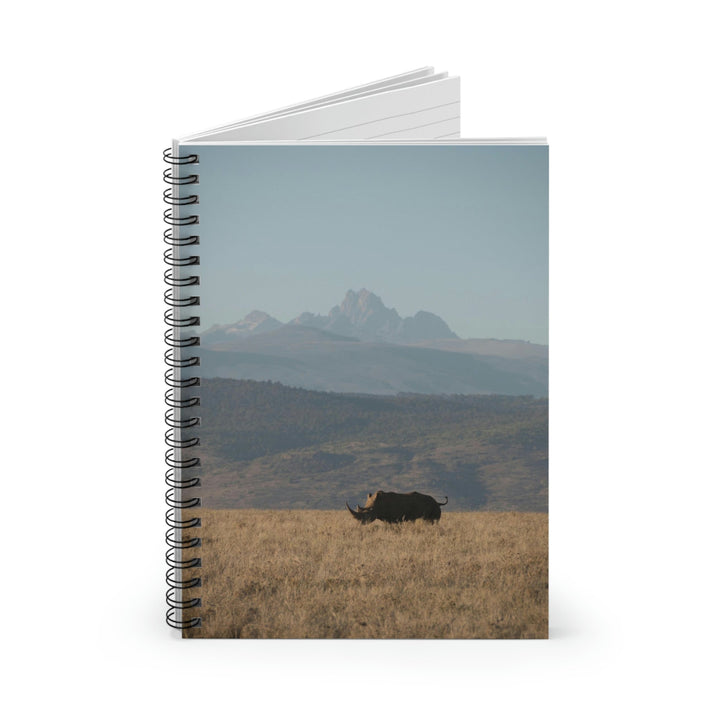 Mt. Kenya and The Bull - Spiral Ruled Line Notebook - Visiting This World