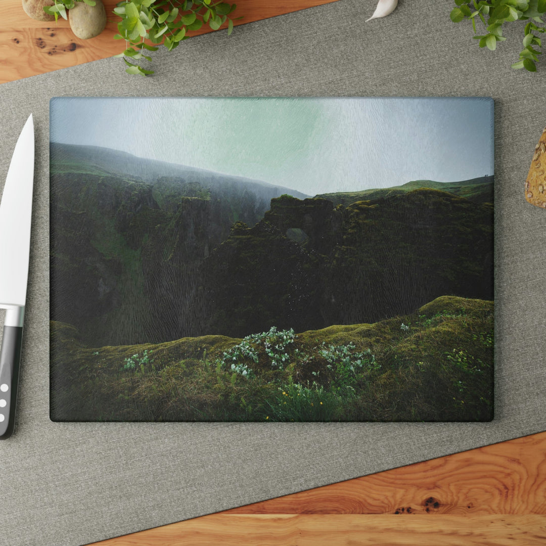 Mystical Canyon - Glass Cutting Board - Visiting This World