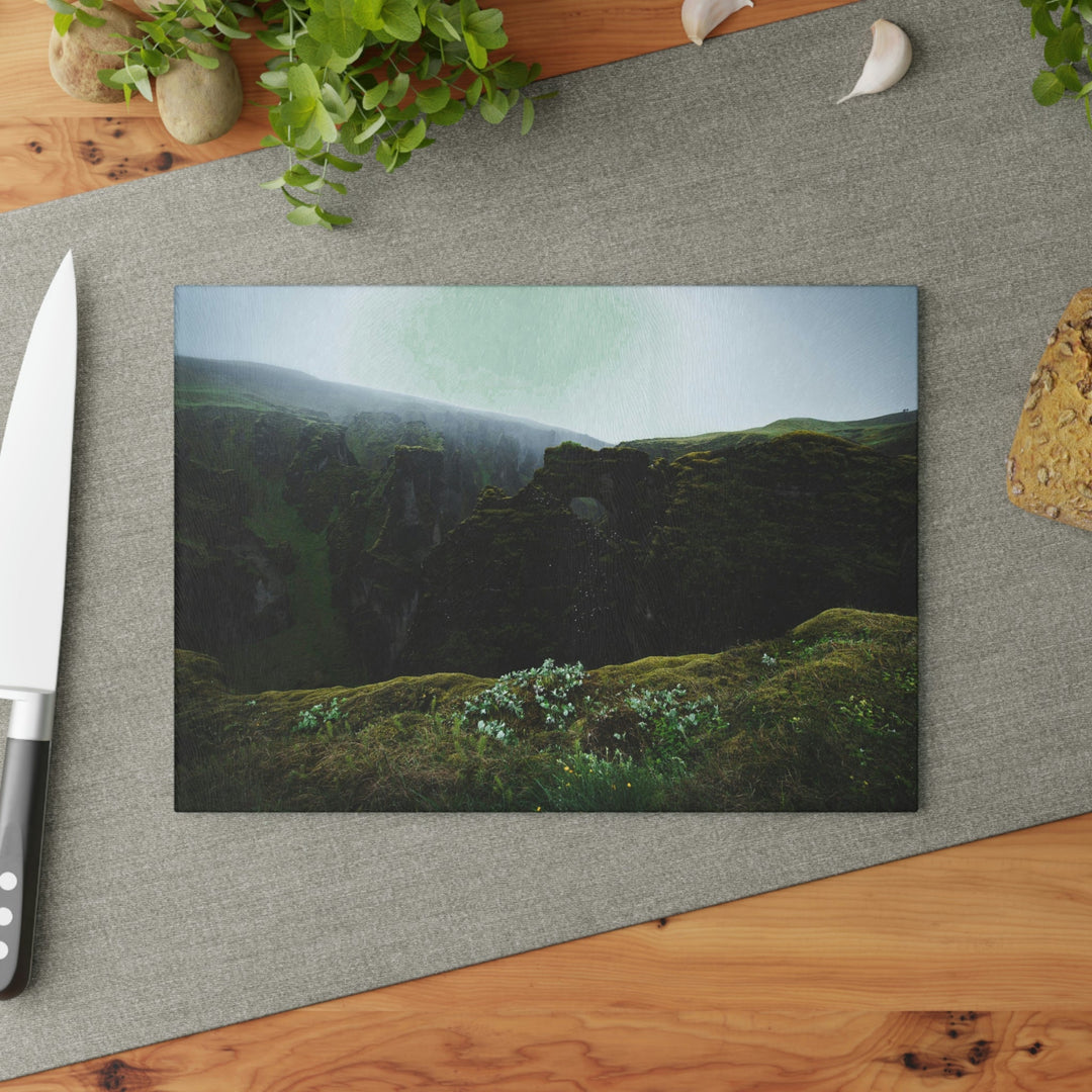 Mystical Canyon - Glass Cutting Board - Visiting This World