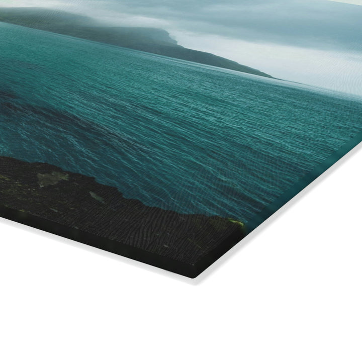 Mystical Mountain View - Glass Cutting Board - Visiting This World