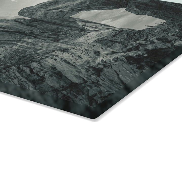 Natural Frames Part 1 in Black and White - Glass Cutting Board - Visiting This World