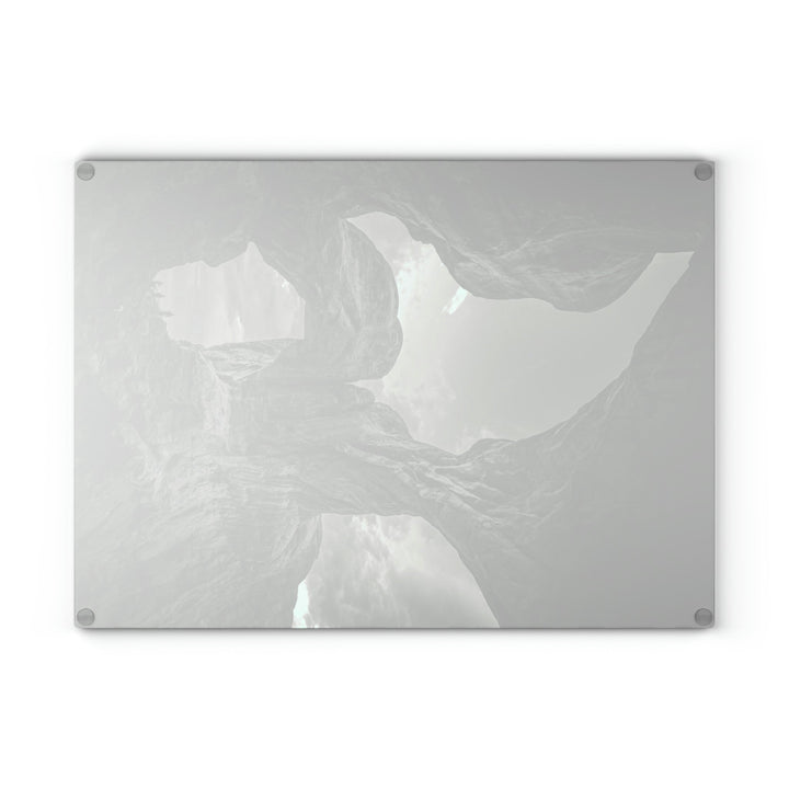 Natural Frames Part 1 in Black and White - Glass Cutting Board - Visiting This World