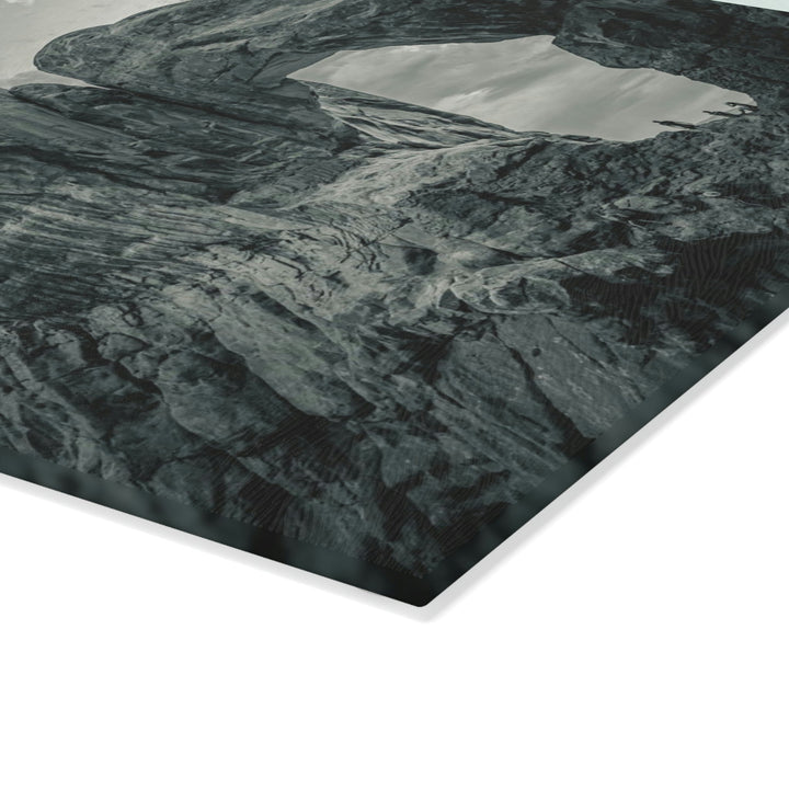 Natural Frames Part 1 in Black and White - Glass Cutting Board - Visiting This World