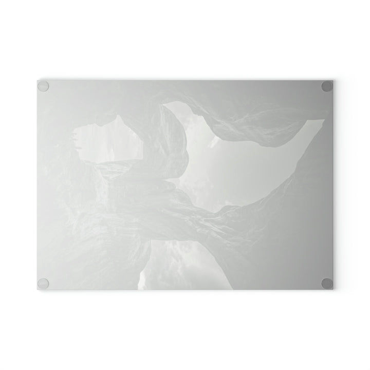 Natural Frames Part 1 in Black and White - Glass Cutting Board - Visiting This World