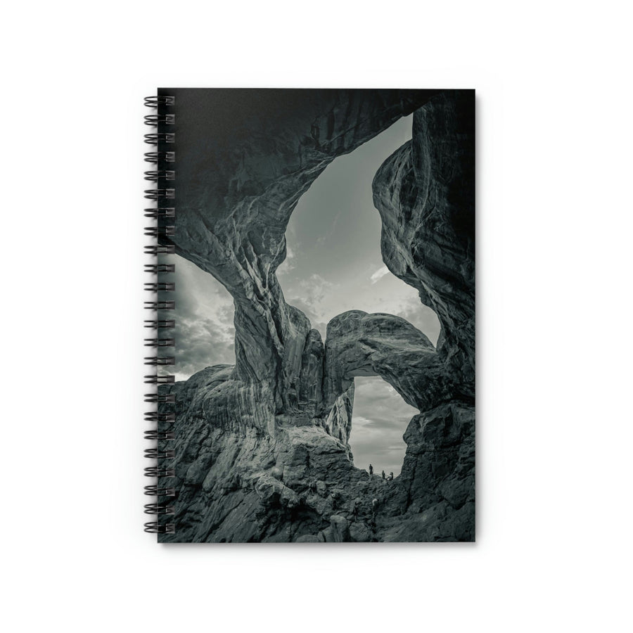 Natural Frames Part 1 in Black and White - Spiral Ruled Line Notebook - Visiting This World