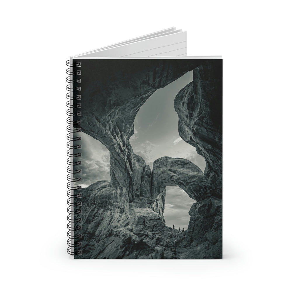 Natural Frames Part 1 in Black and White - Spiral Ruled Line Notebook - Visiting This World