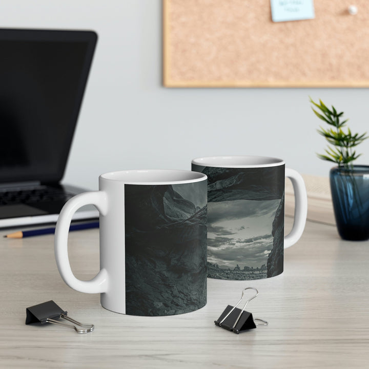 Natural Frames Part 2 in Black and White - Ceramic Mug 11oz - Visiting This World