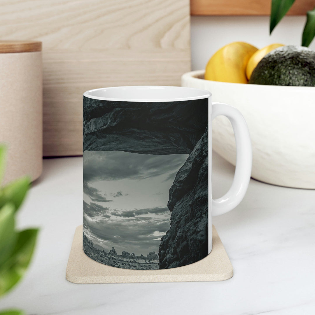 Natural Frames Part 2 in Black and White - Ceramic Mug 11oz - Visiting This World