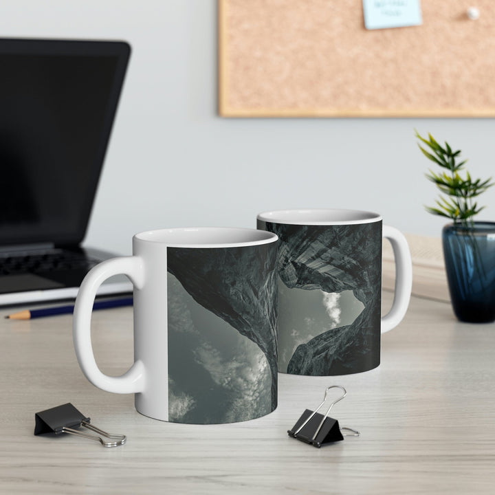 Natural Frames Part 3 in Black and White - Ceramic Mug 11oz - Visiting This World