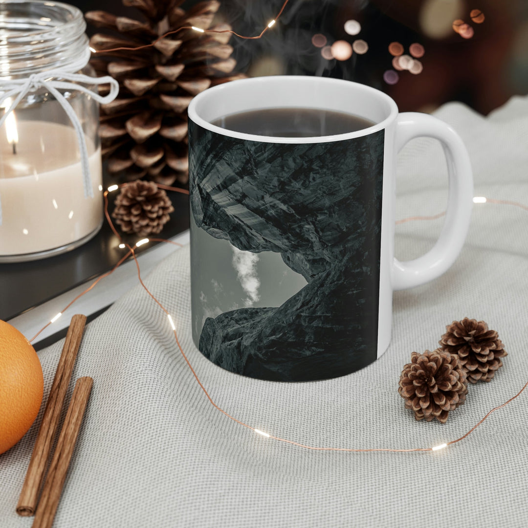 Natural Frames Part 3 in Black and White - Ceramic Mug 11oz - Visiting This World