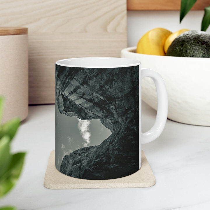 Natural Frames Part 3 in Black and White - Ceramic Mug 11oz - Visiting This World