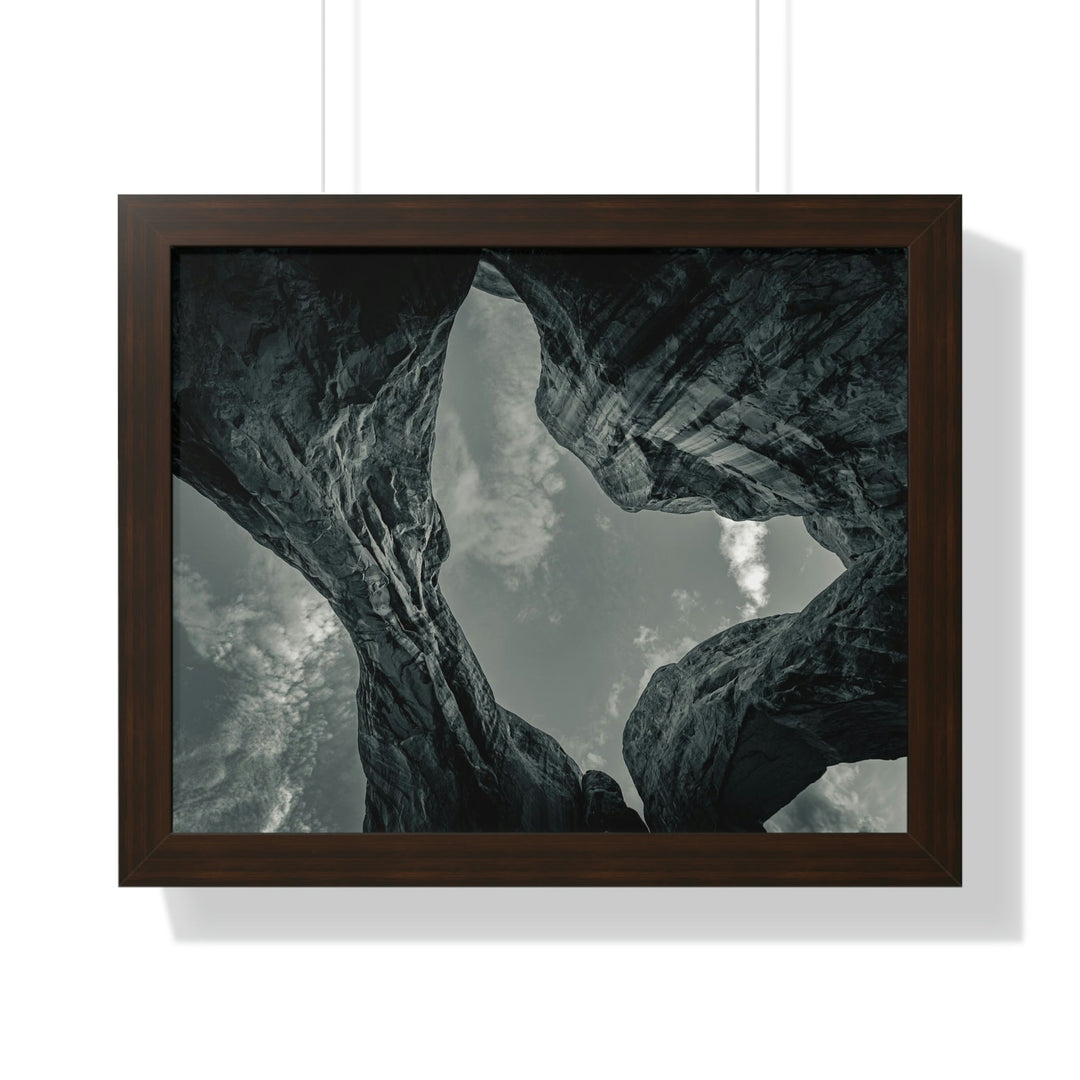 Natural Frames Part 3 in Black and White - Framed Print - Visiting This World