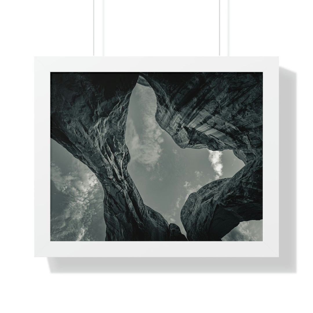 Natural Frames Part 3 in Black and White - Framed Print - Visiting This World