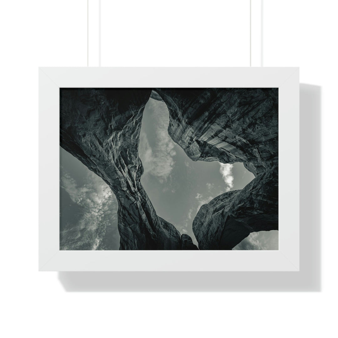 Natural Frames Part 3 in Black and White - Framed Print - Visiting This World