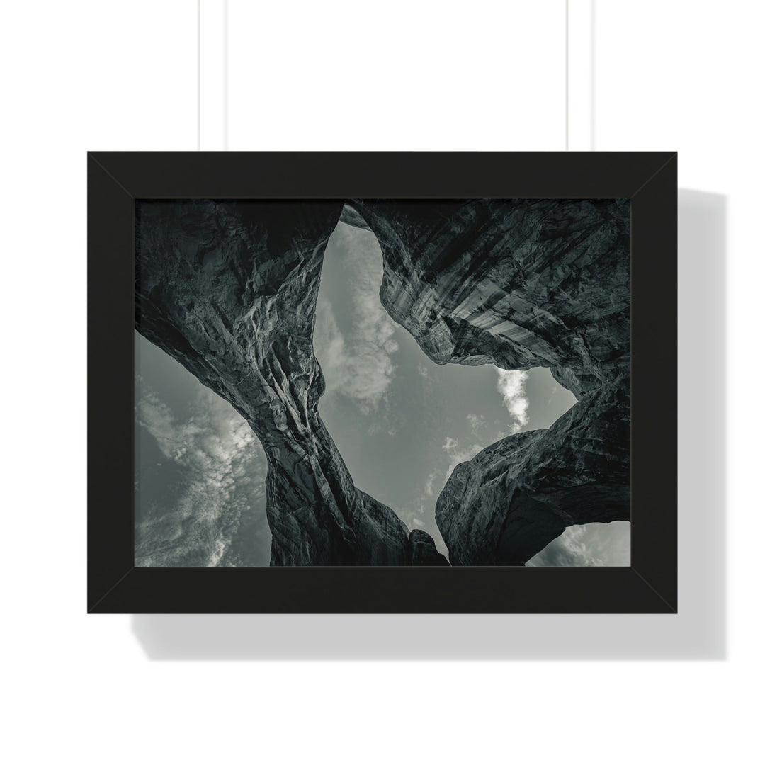 Natural Frames Part 3 in Black and White - Framed Print - Visiting This World